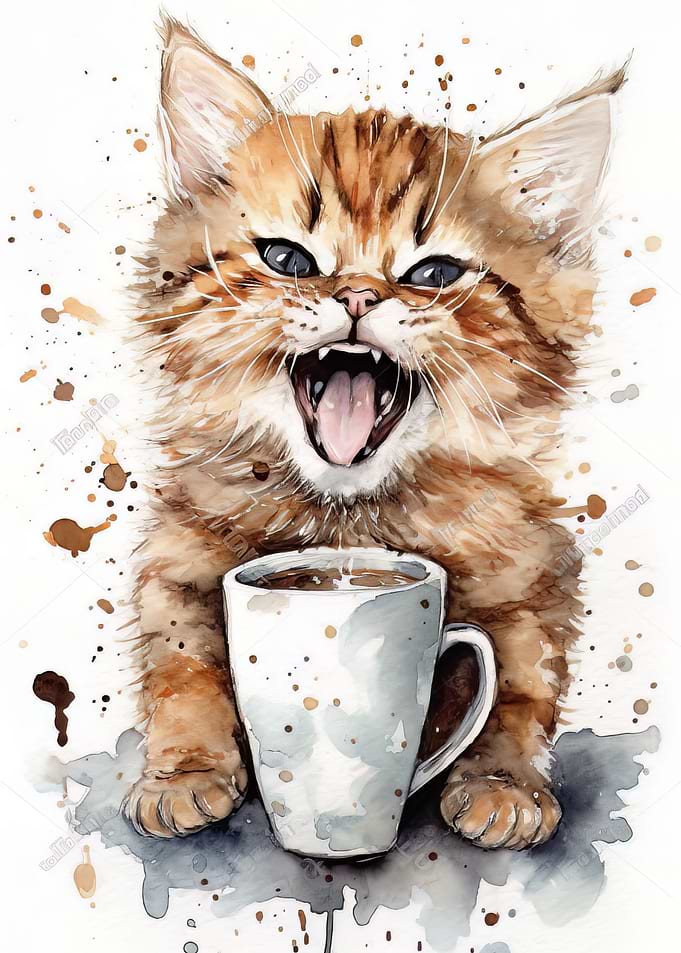 Kitty at Coffee Time