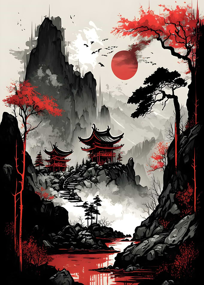 Japanese Red Sunset