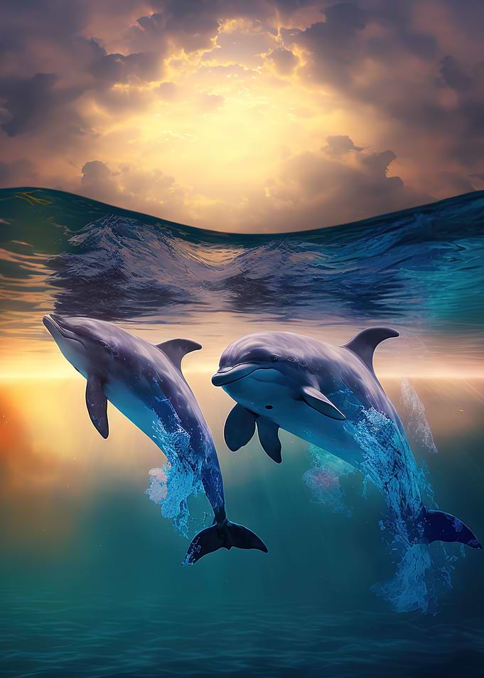 dolphins swimming