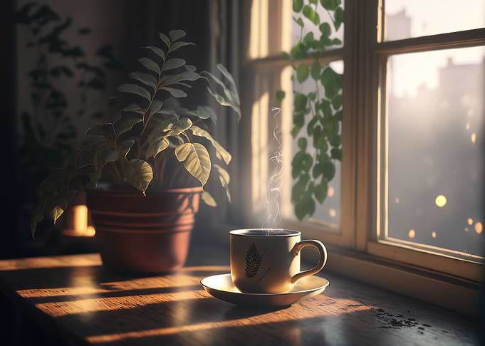 fasting tea sitting