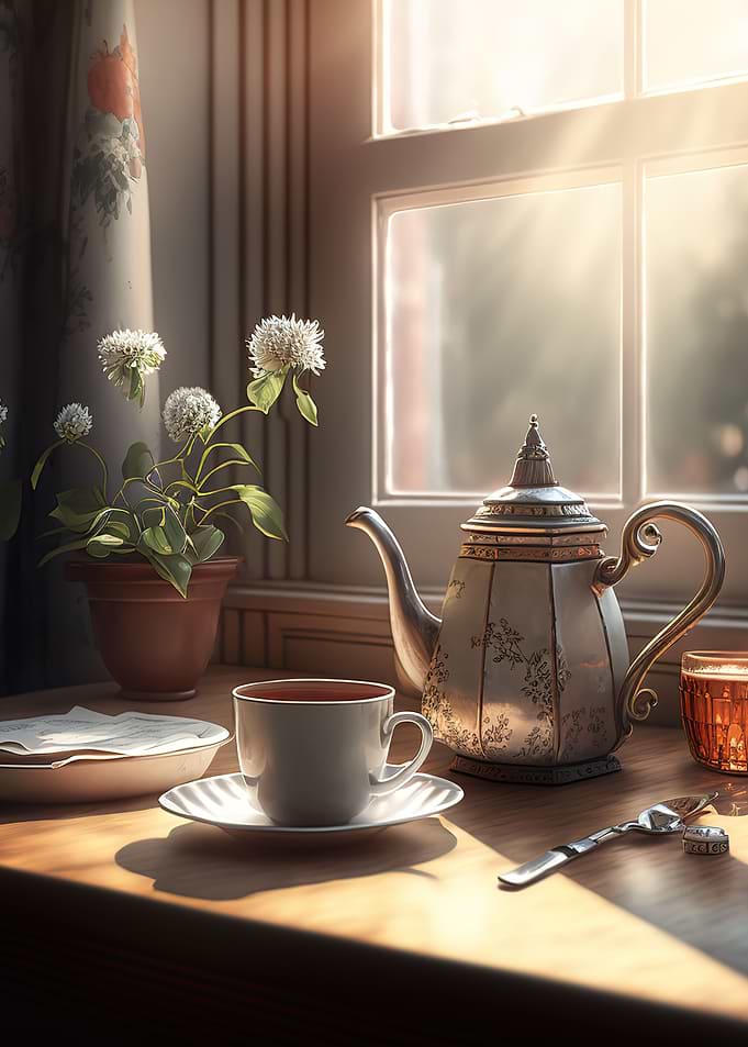 fasting tea sitting