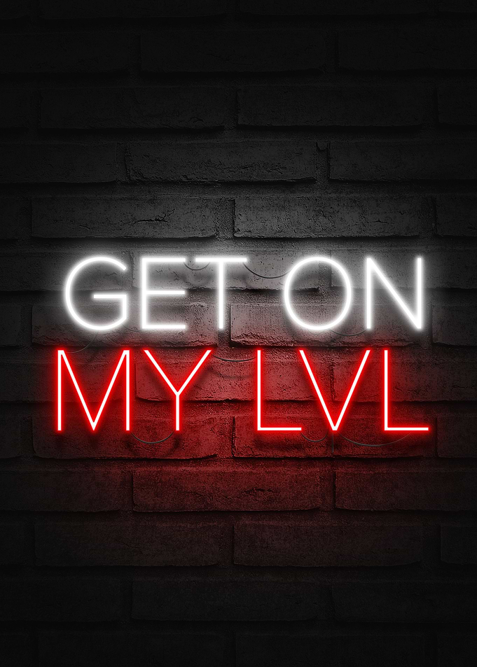 Neon gaming sign lvl