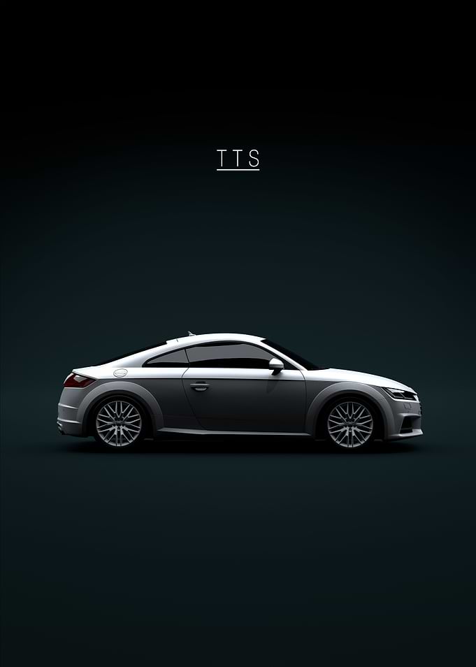 White Audi TTS 2015