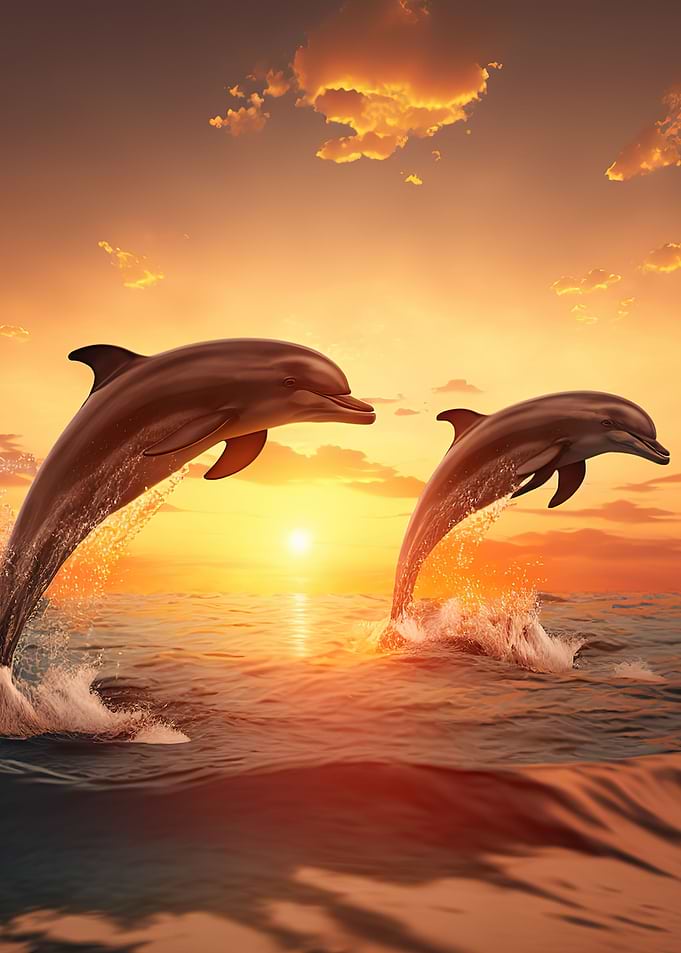 dolphins jumping