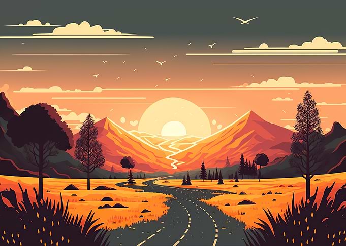 Sunset landscape