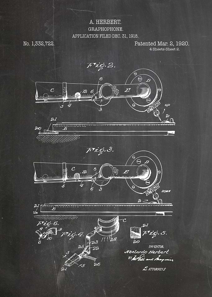 Graphophone patent 1918