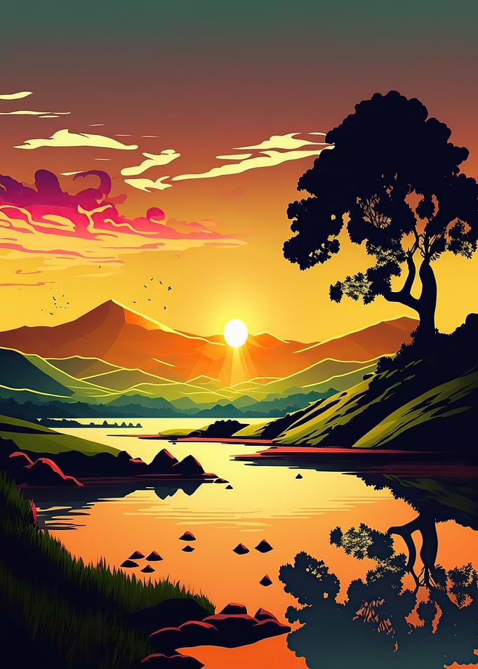 Sunset landscape