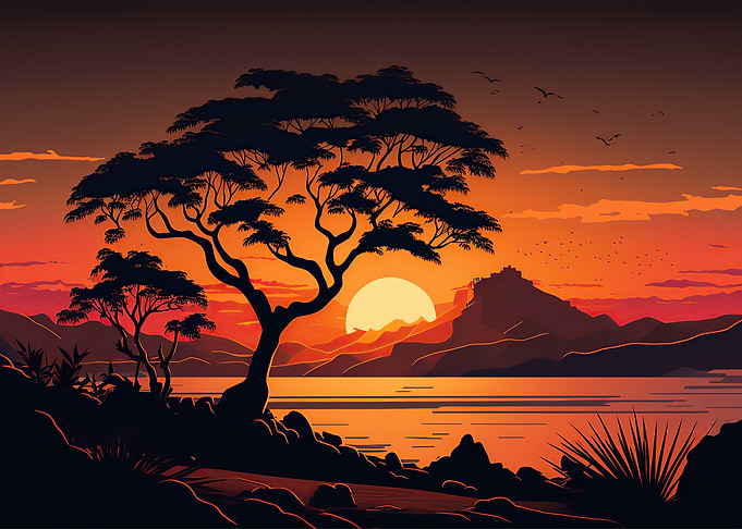 Sunset landscape