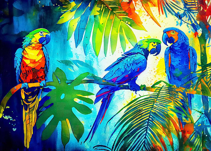 Tropical Parrots 2