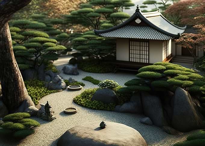 Japanese zen garden
