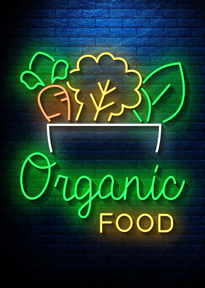Organic food Neon sign