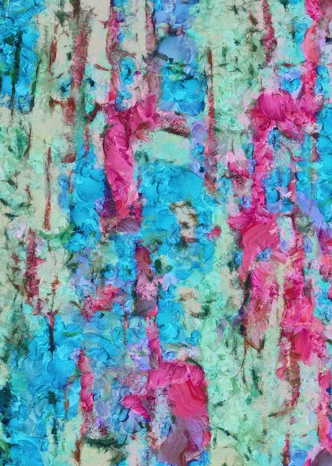 Blue pink painting