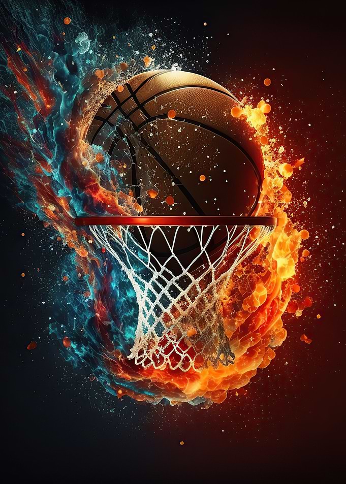 Basketball colorful