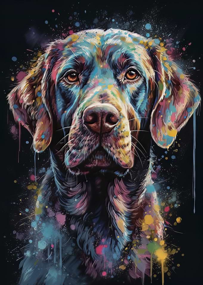 Labrador painting