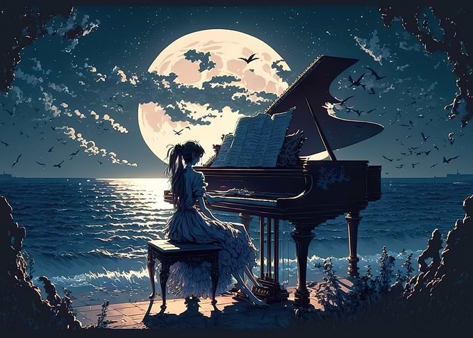 Playing piano