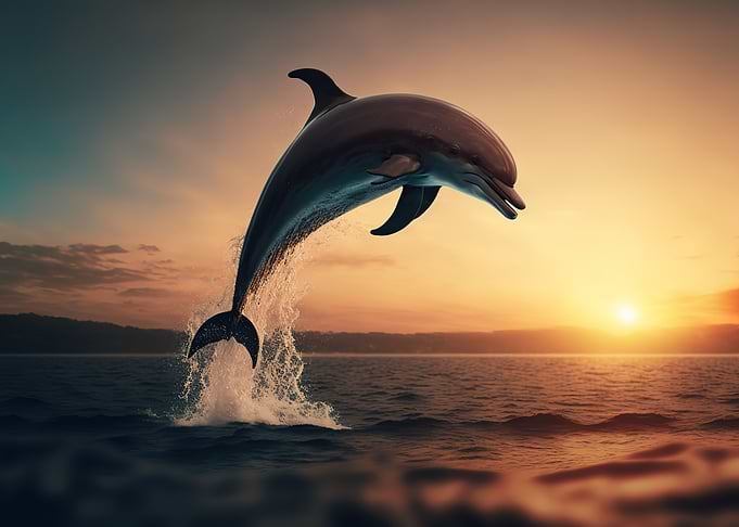 dolphins jumping
