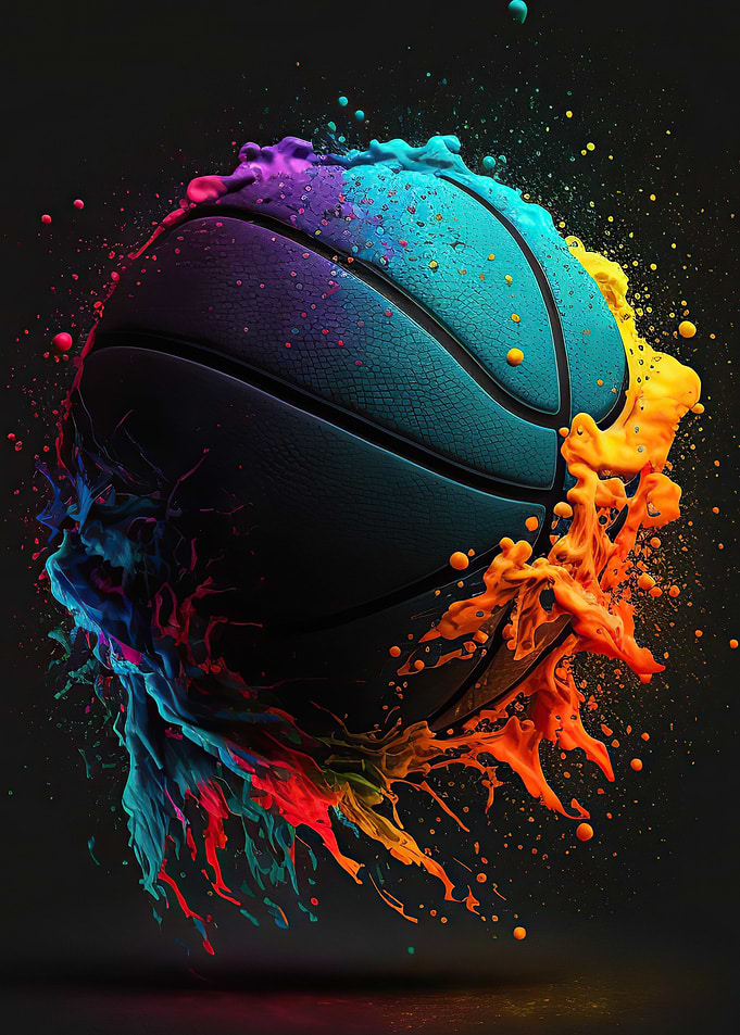 Basketball colorful