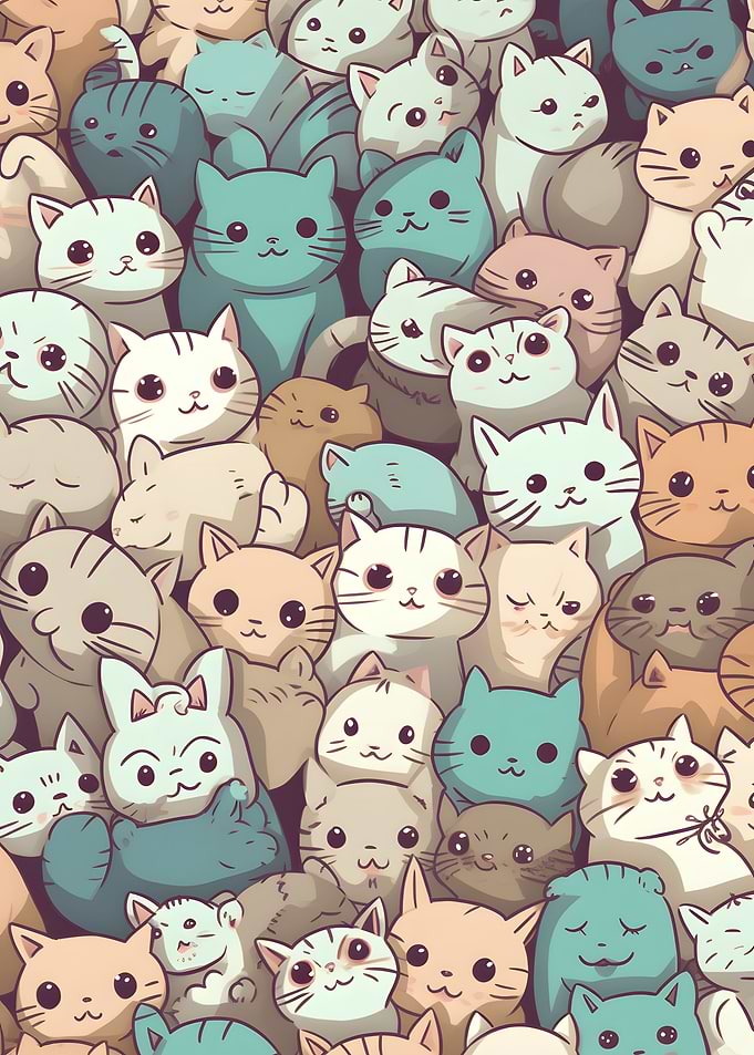 Chibi Cat Pattern