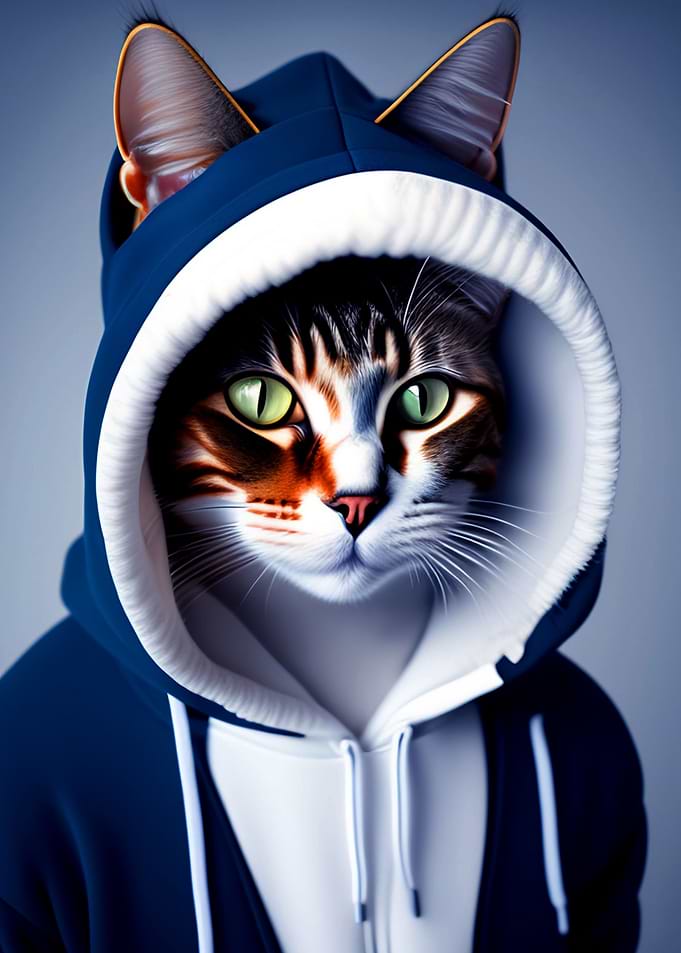 A CAT WEARS A JACKET