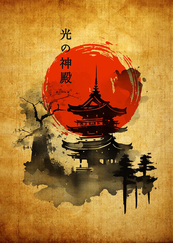 Japan Artwork Temple