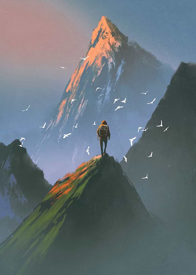 top of mountain