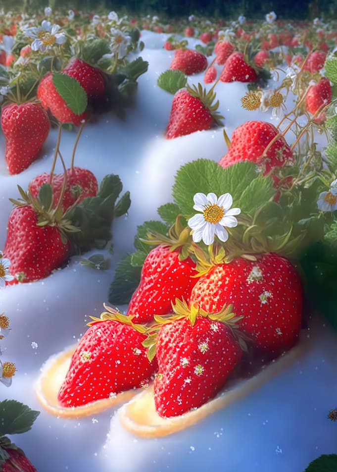 red strawberries