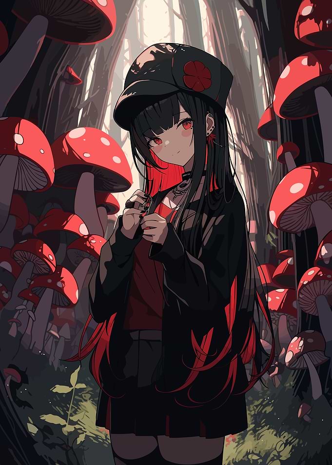 Anime Mushroom Girl