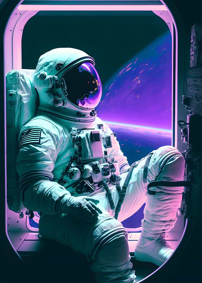 Astronauta pensativo