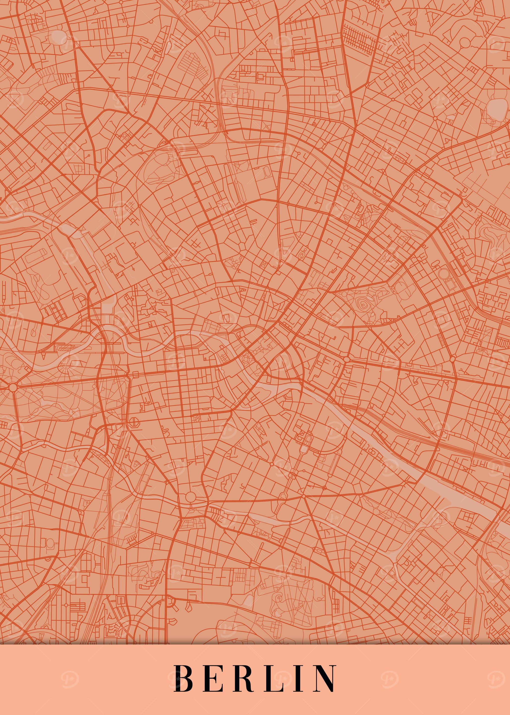 Berlin Orange Map