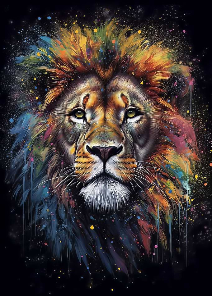 Lion painting