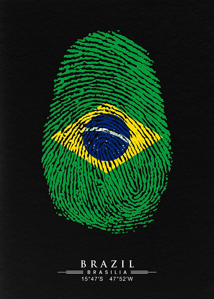 brazil finger flag art