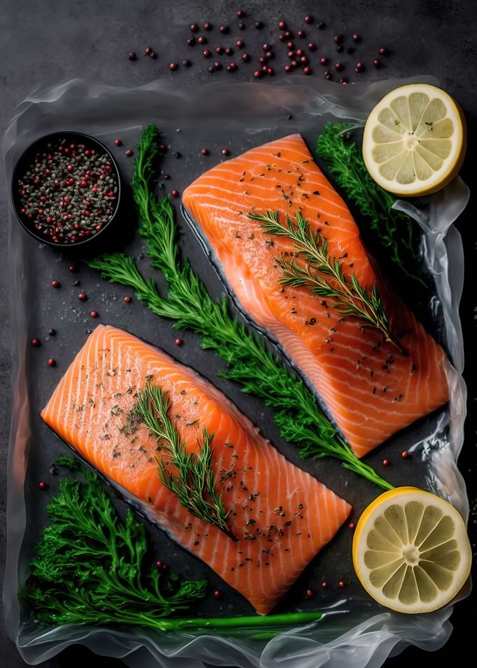 Salmon with spices