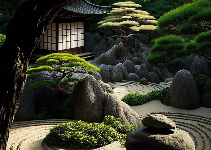 Japanese zen garden