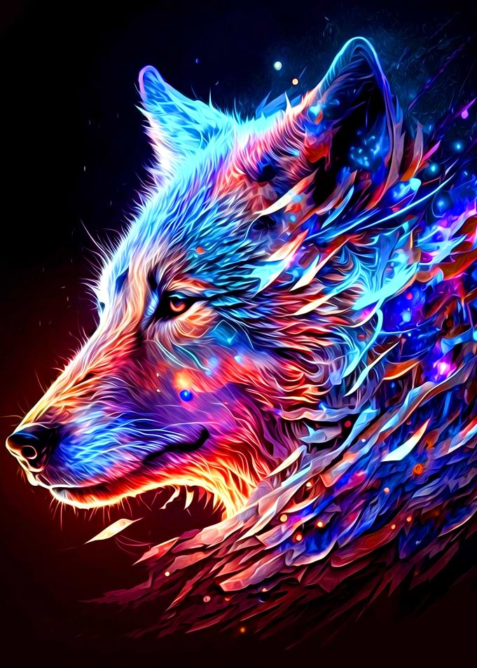 Colorful Wolf