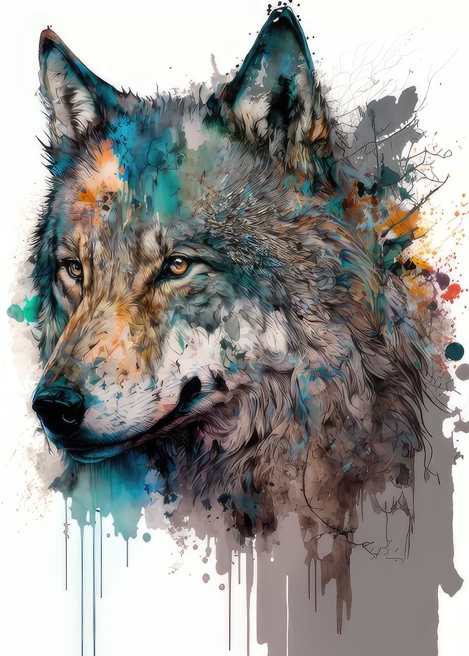 Colorful Wolf