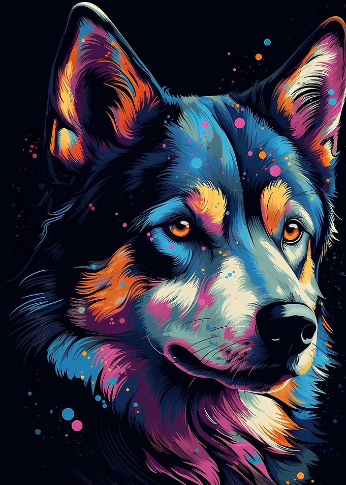 Husky Colorful