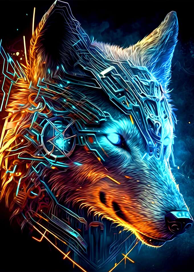 Colorful Wolf