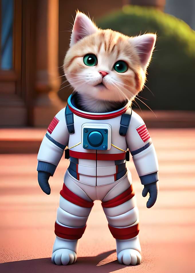 cat astronaut