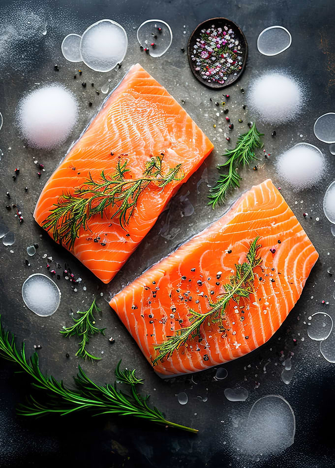 Salmon with spices