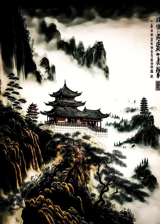 Japan Landscap Watercolor
