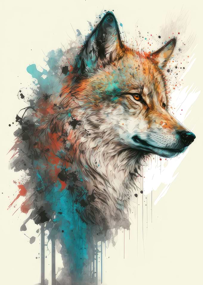Colorful Wolf