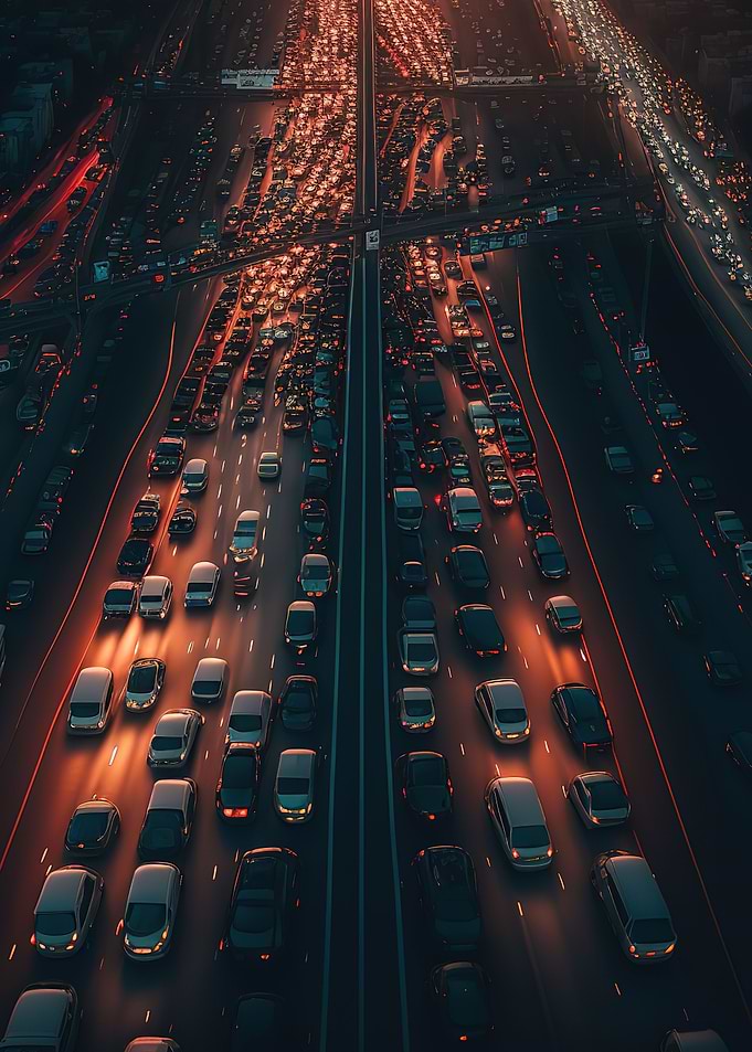 road at night