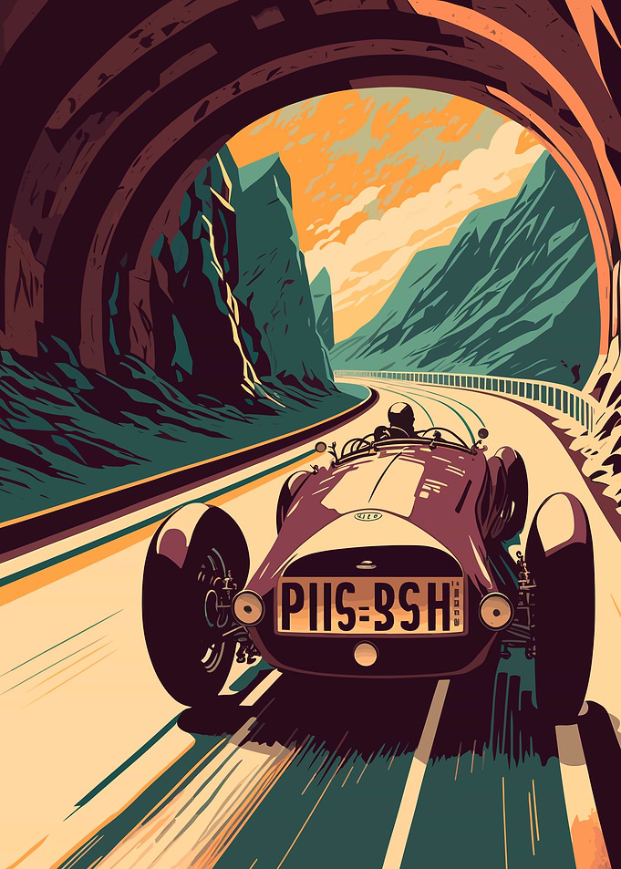 Car Drive in a long Road