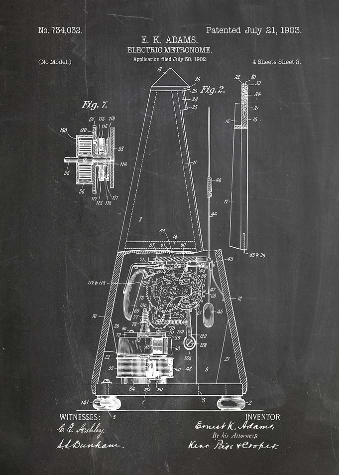 Electric metronome patent