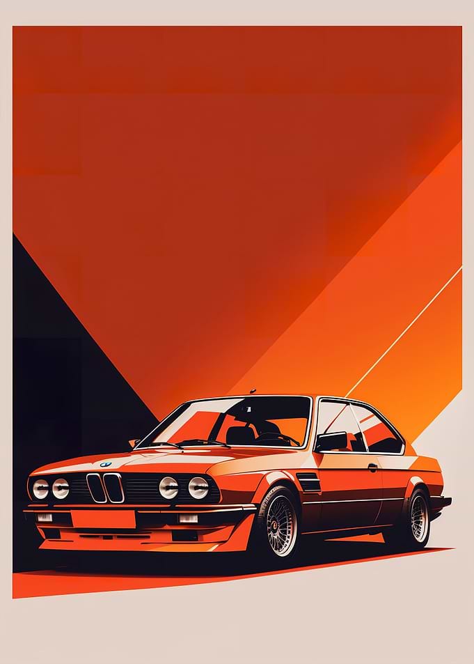 Bmw E36 Retro Car