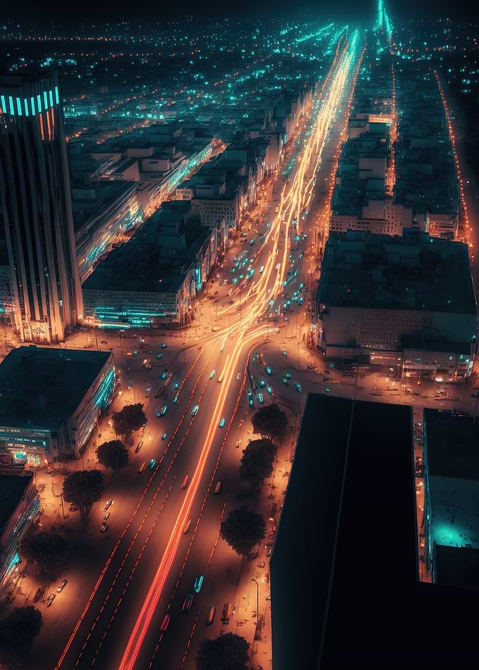road at night