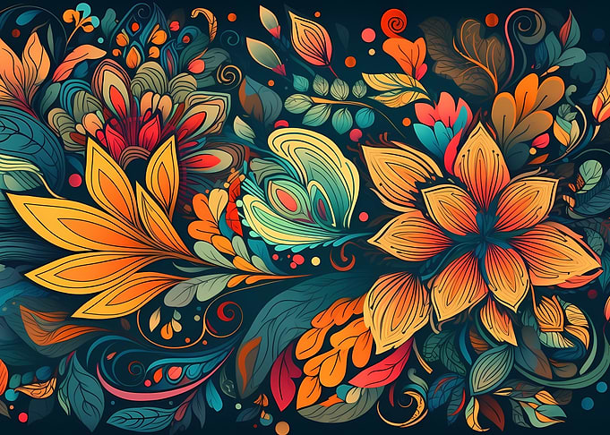 Colorful floral background