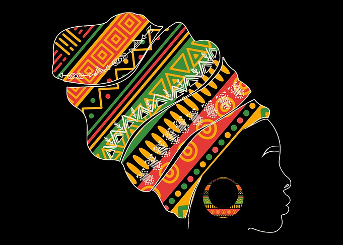 African Woman Kente
