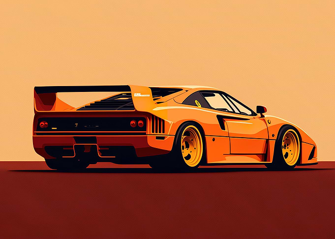 Ferrari F40 Retro Car