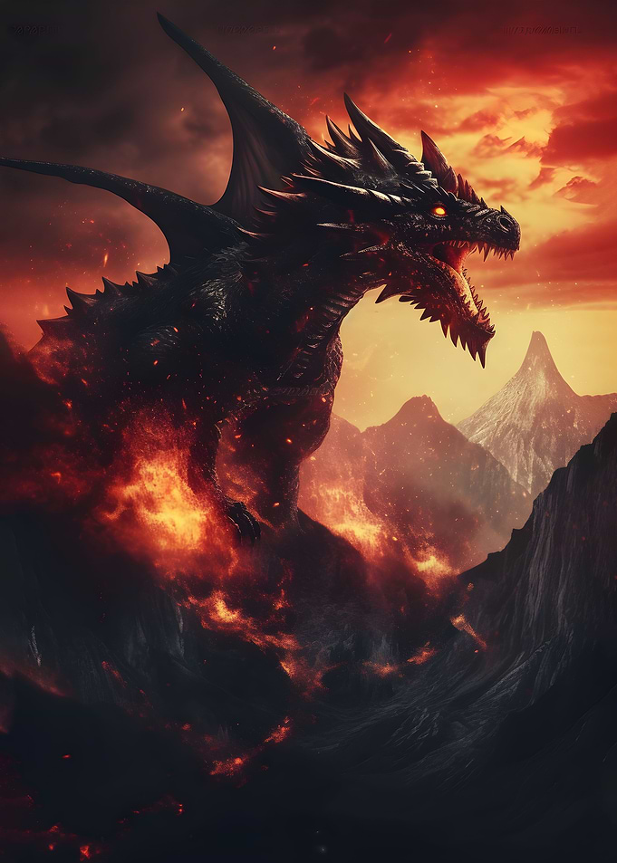 fire dragon volcanic